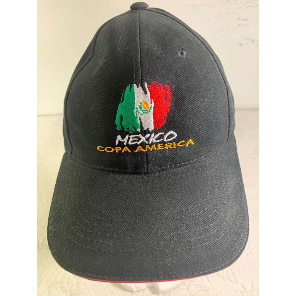 RARE Sportsman Mexico Copa America Peru 2004‎ Soccer Hat Black  Strapback Cap